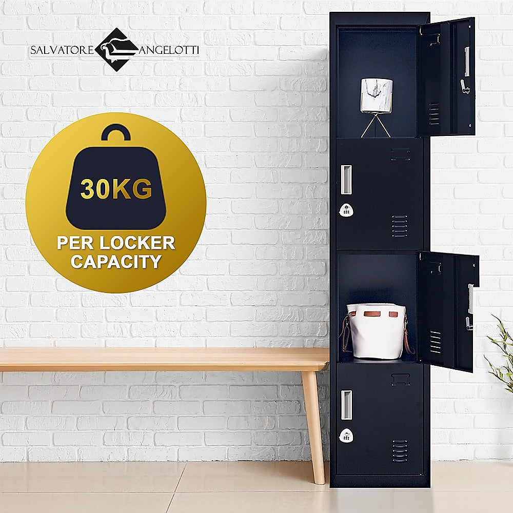 Quadruple-Door Vertical Cabinet Organize With Ease