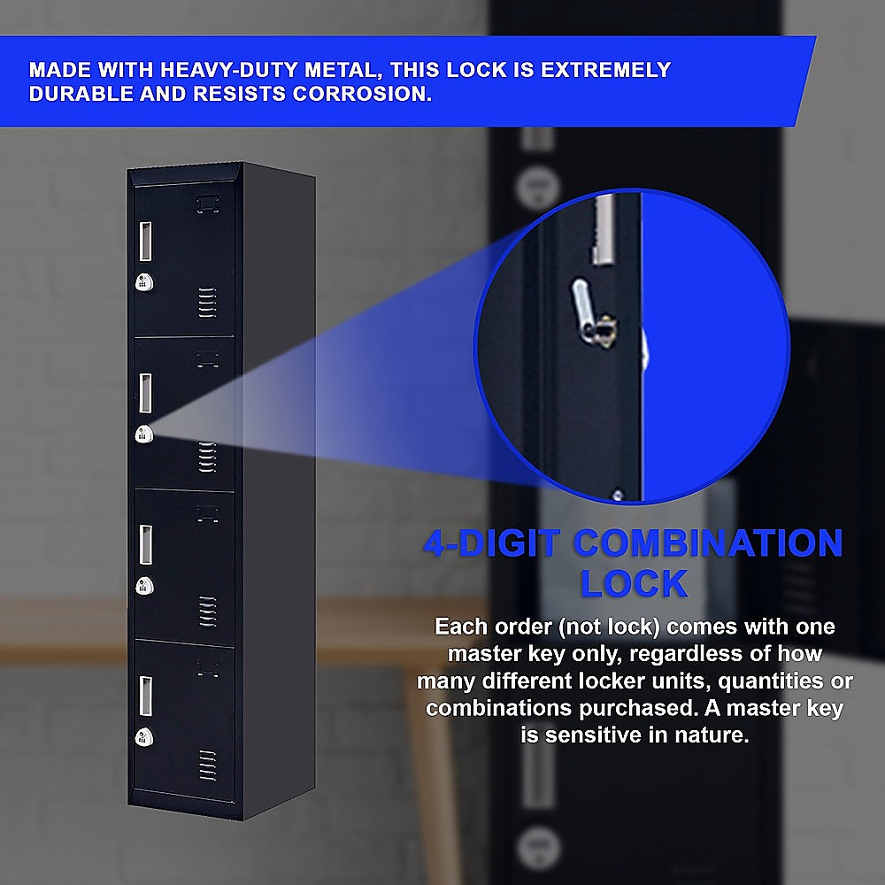 Quadruple-Door Vertical Cabinet Organize With Ease