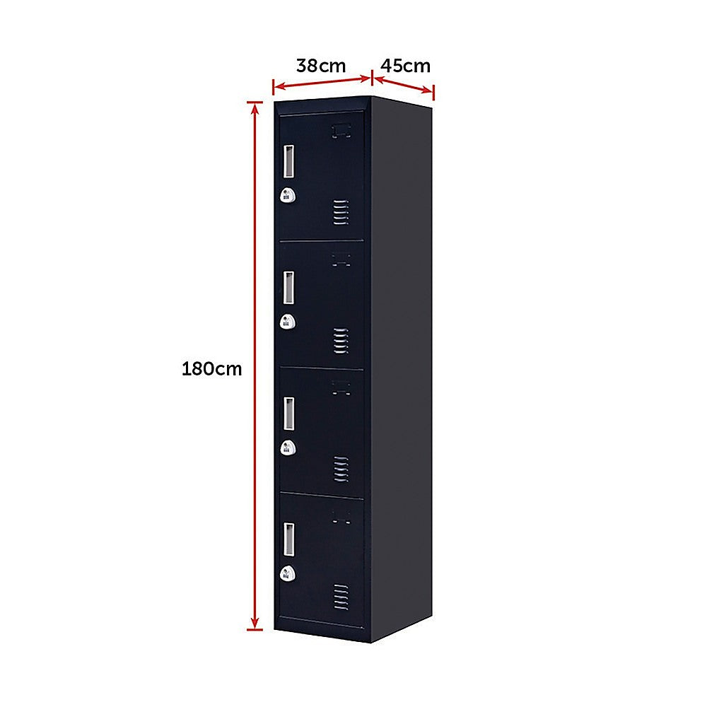 Quadruple-Door Vertical Cabinet Organize With Ease