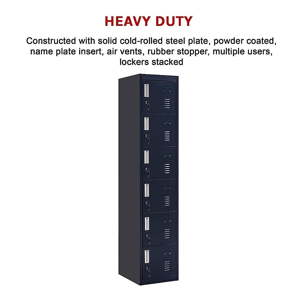Steel 6 Door Locker Unit 1800x380x450cm