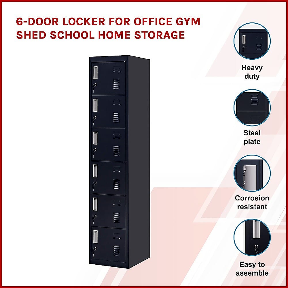 Steel 6 Door Locker Unit 1800x380x450cm