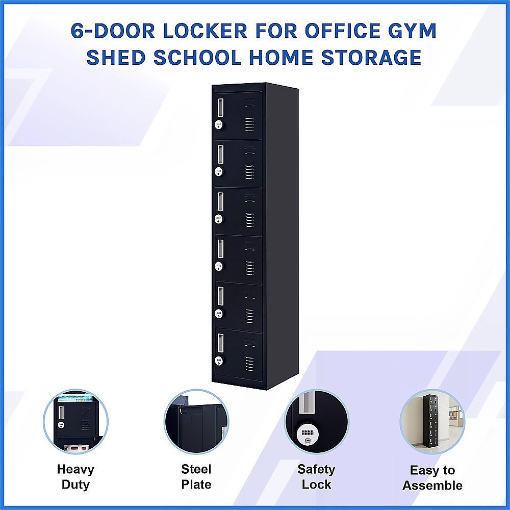 Hexa-Compartment Locker Efficient Organization For All Needs