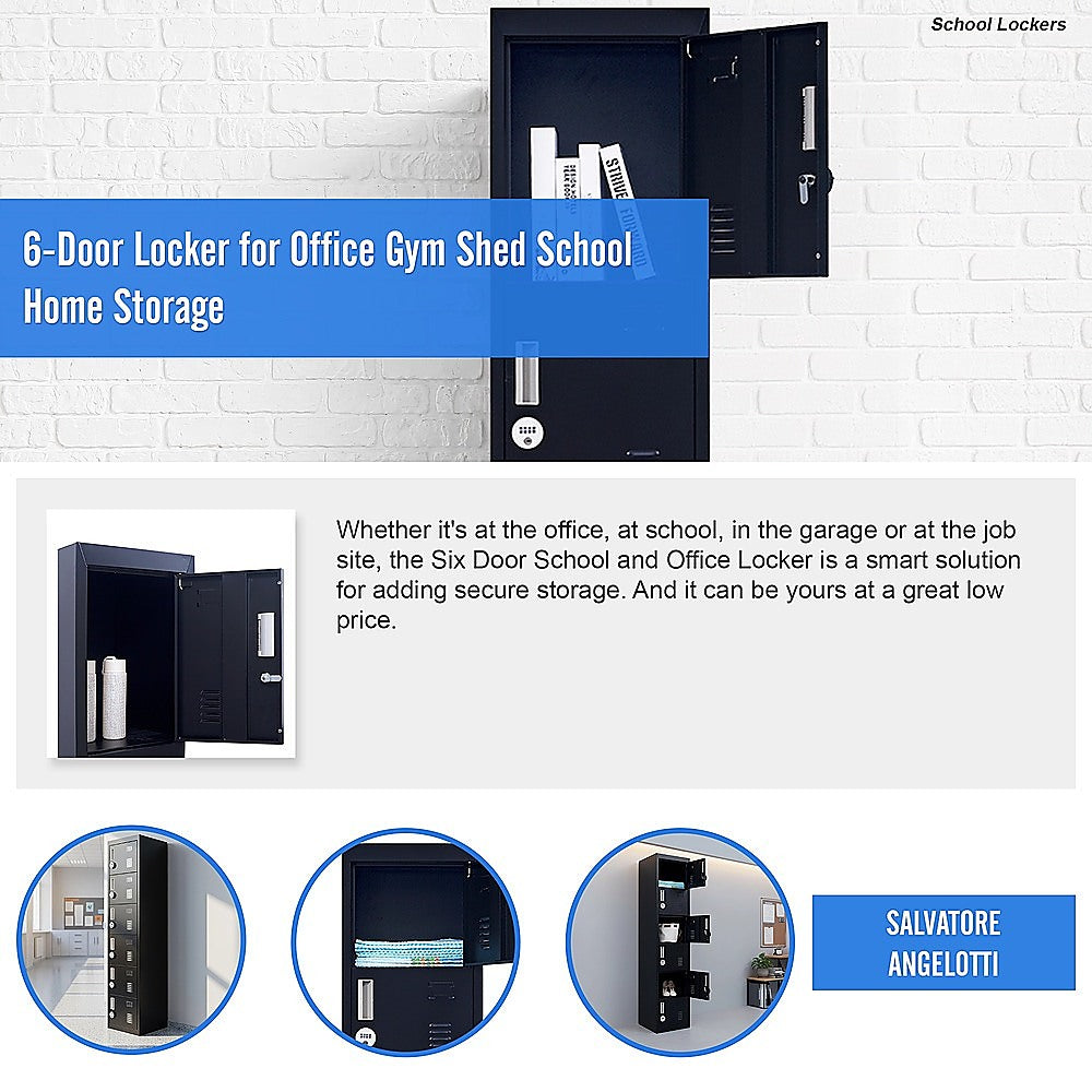 Hexa-Compartment Locker Efficient Organization For All Needs