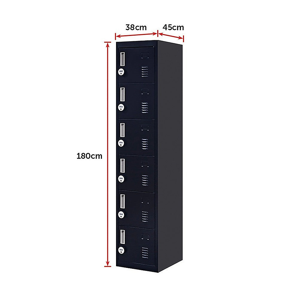 Hexa-Compartment Locker Efficient Organization For All Needs
