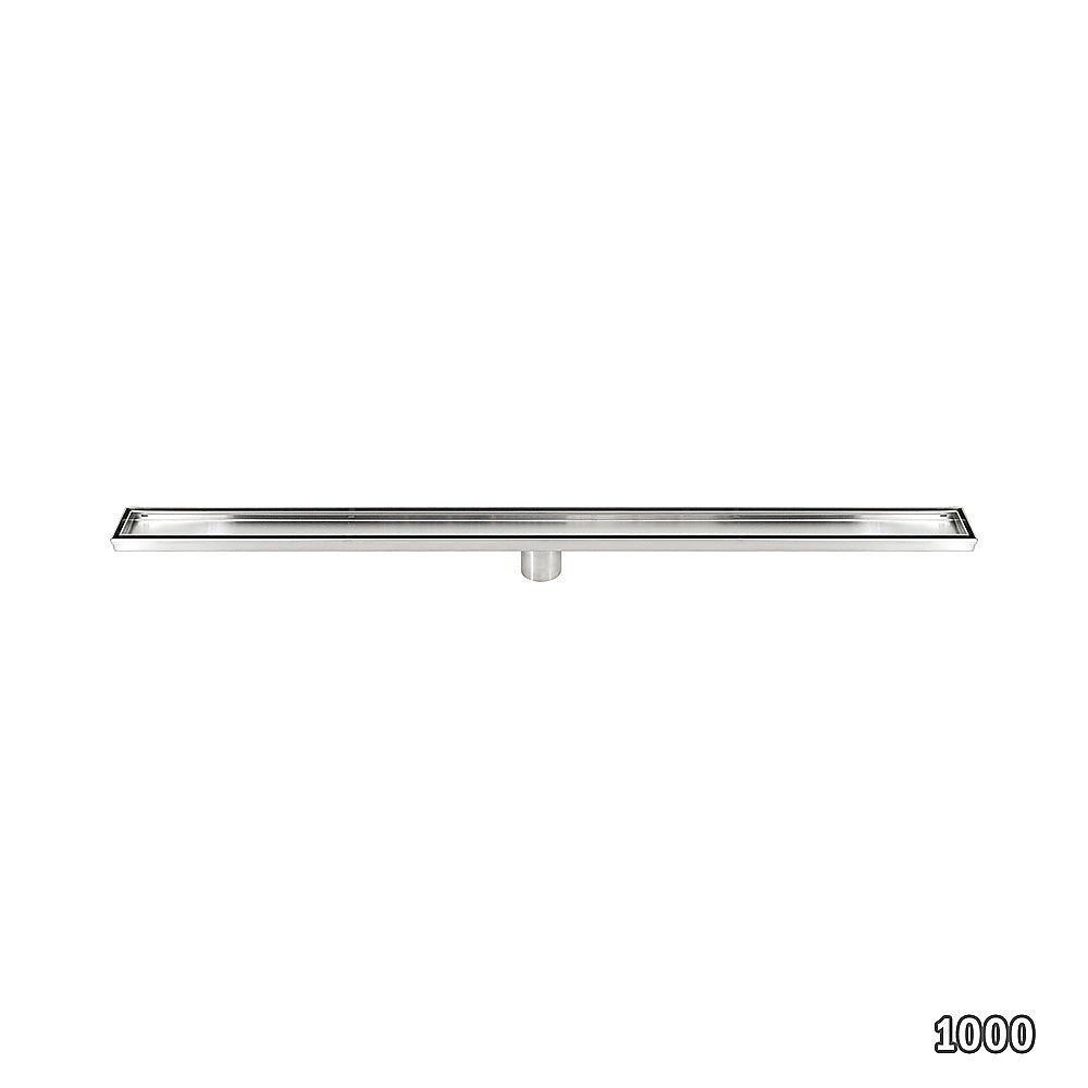 1000mm Stainless Steel Tile Insert Shower Drain - Centre Outlet Floor Waste