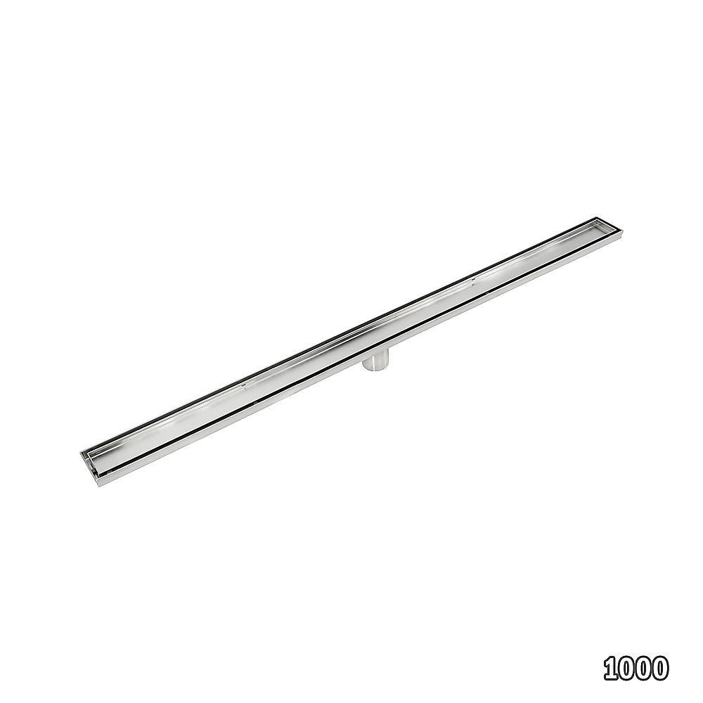 1000mm Stainless Steel Tile Insert Shower Drain - Centre Outlet Floor Waste