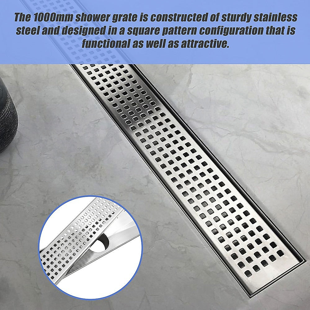 1000Mm Tile Insert Bathroom Shower Stainless Steel Outlet Floor Waste
