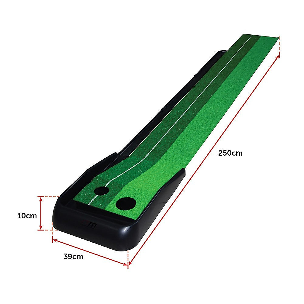 Indoor Practice Putting Green - Inclined Ball Return Mat