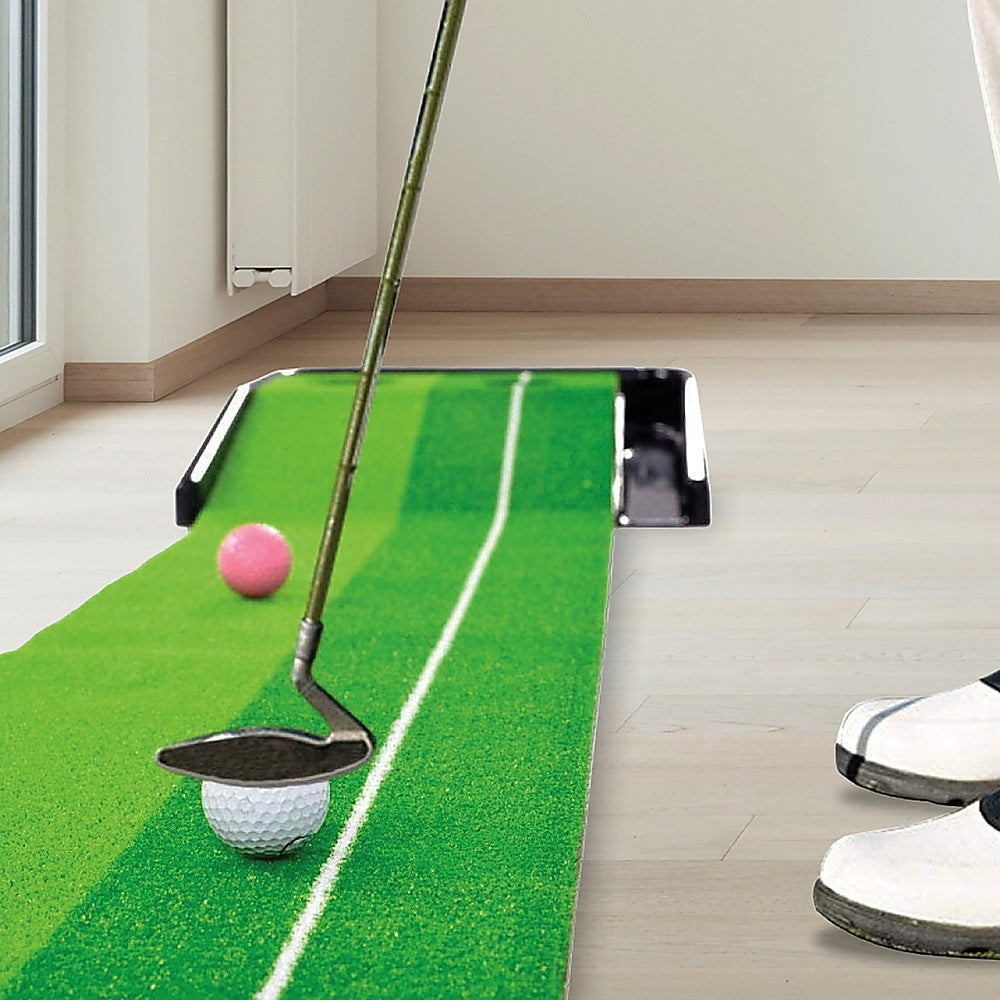 Indoor Practice Putting Green - Inclined Ball Return Mat