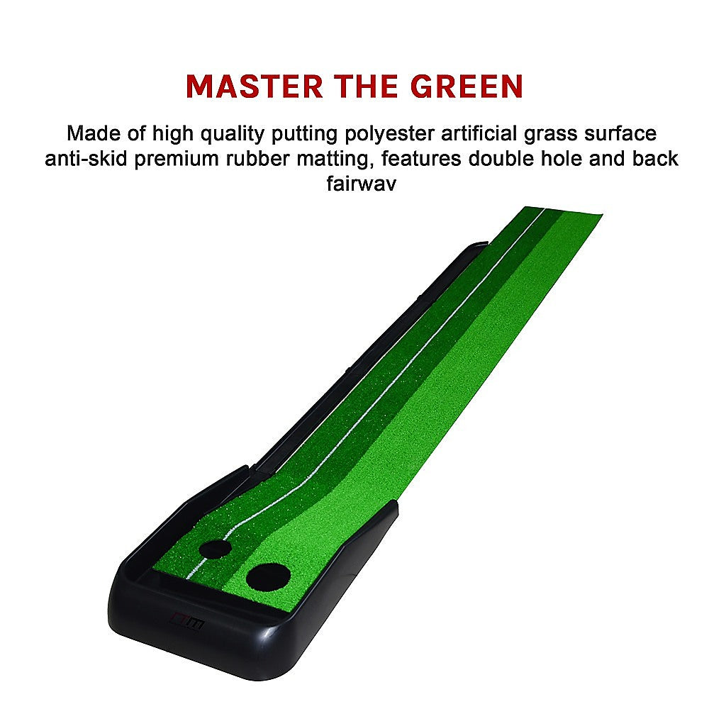 Indoor Practice Putting Green - Inclined Ball Return Mat