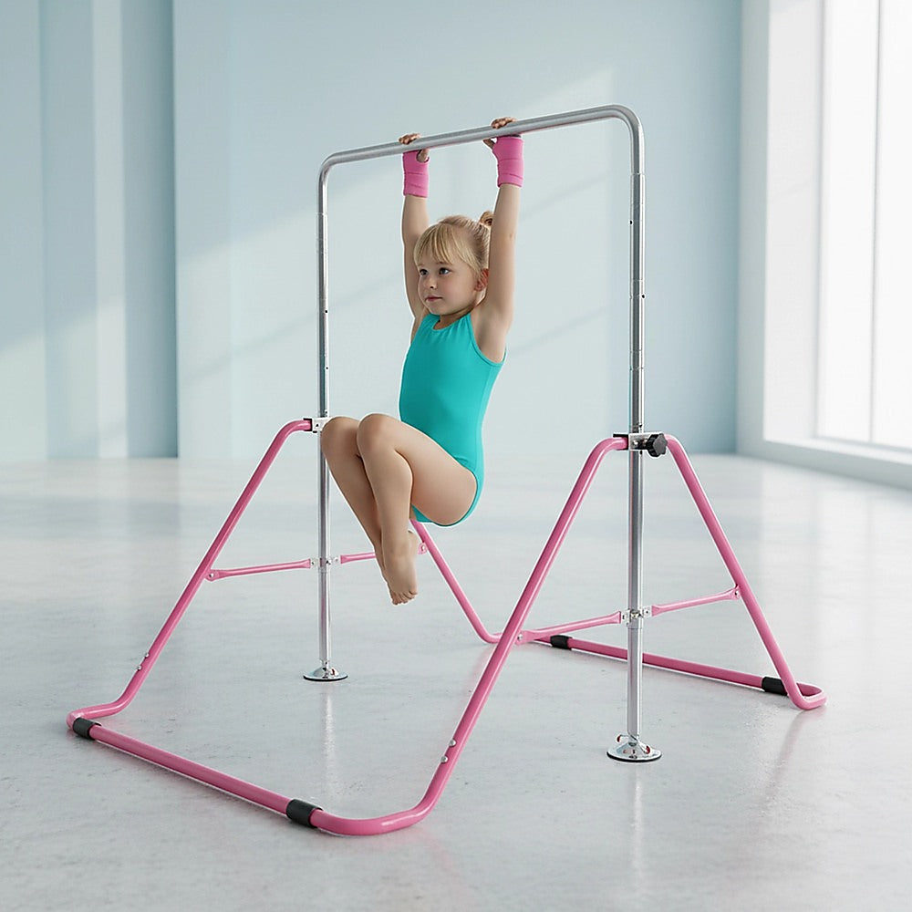 Kids Gymnastics Horizontal Bar - Monkey Kip Bar Pink