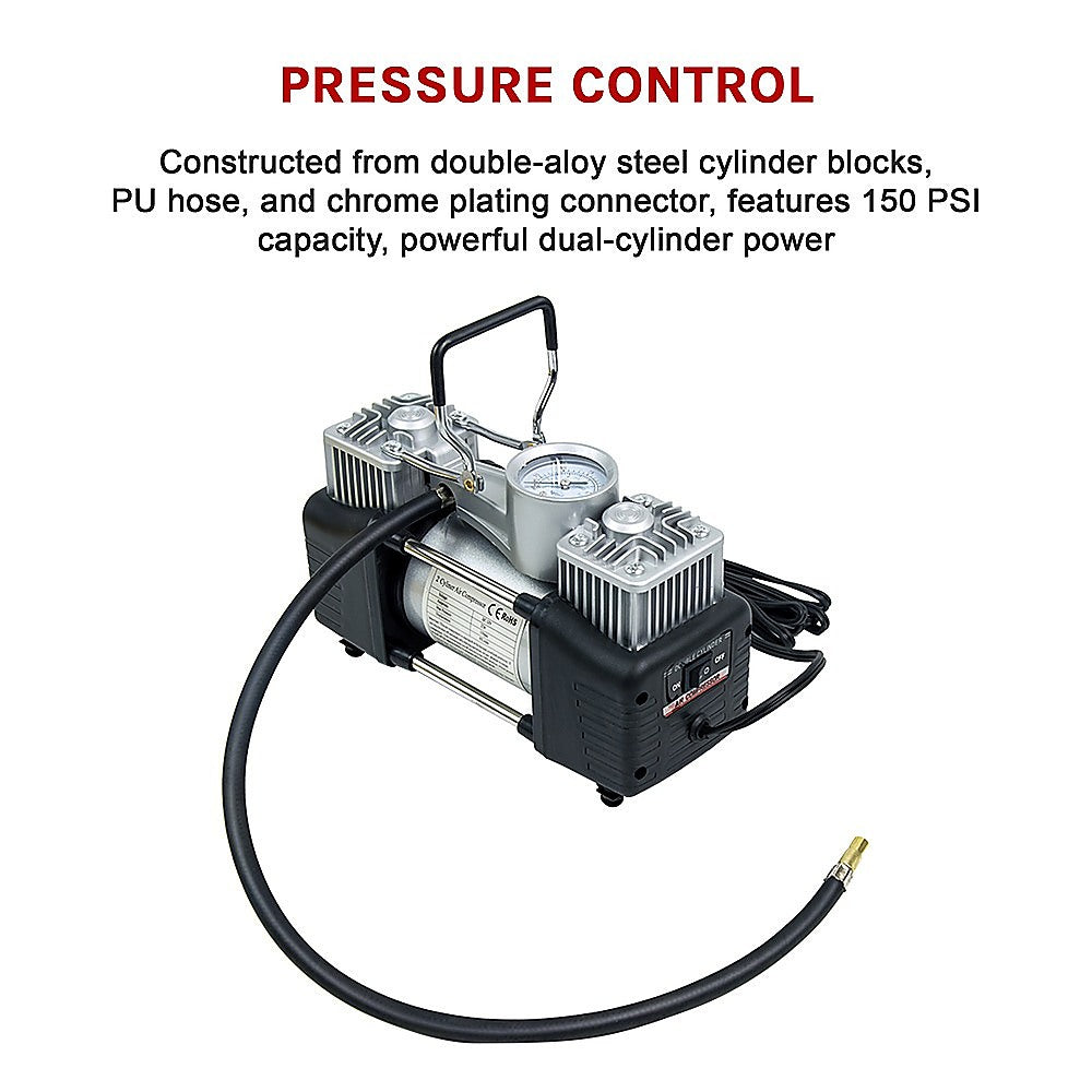 12V Car Air Compressor 4X4 Tyre Deflator 4Wd Inflator Portable 85L/Min