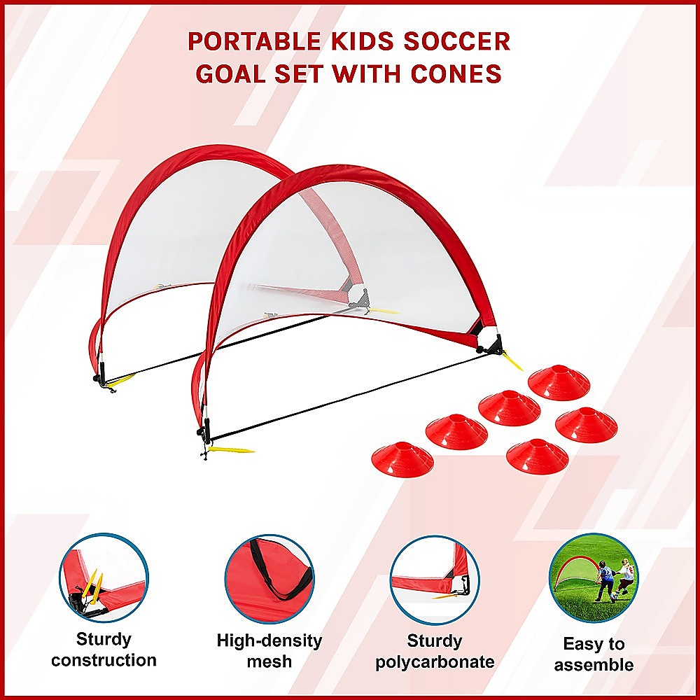 Goals Carry Bag - Portable Kids Soccer Goal Set with Cones - photo 11
