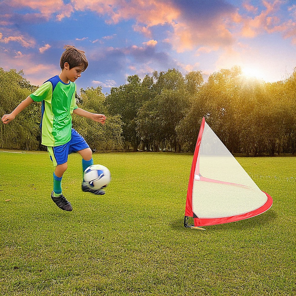 Soccer & Soccer Accessories - Portable Kids Soccer Goal Set with Cones