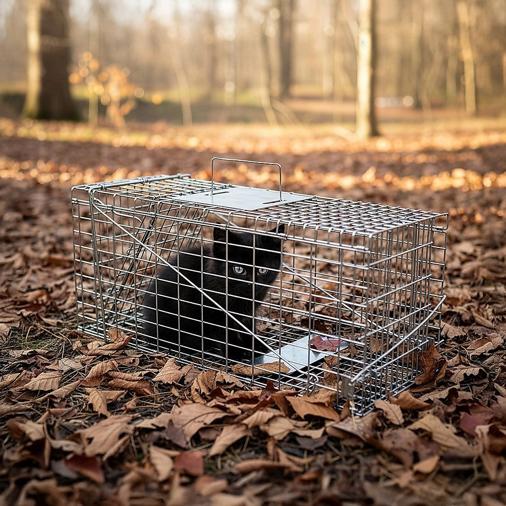 Trap Humane Possum Cage Live Animal Safe Catch Rabbit Cat Hare Fox Bird
