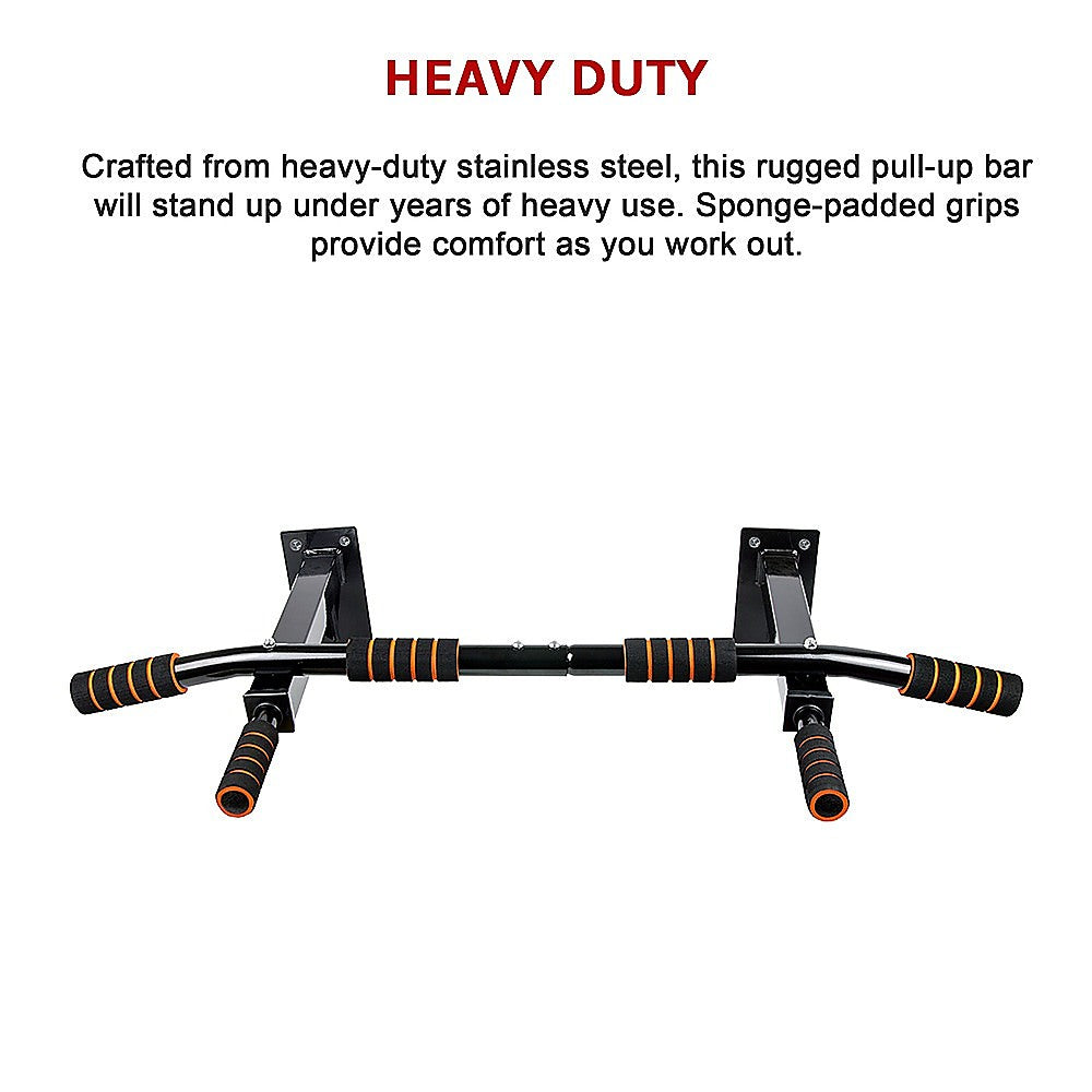 Wall Mounted Pull Up Chin Bar Heavy Duty Strength Training Gear, Gym Equipment & Accessories