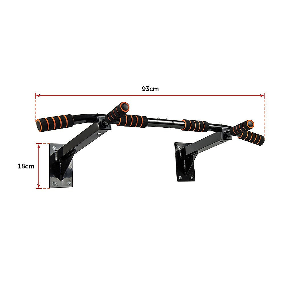 Wall Mounted Pull Up Chin Bar Heavy Duty Strength Training Gear with Home Gym