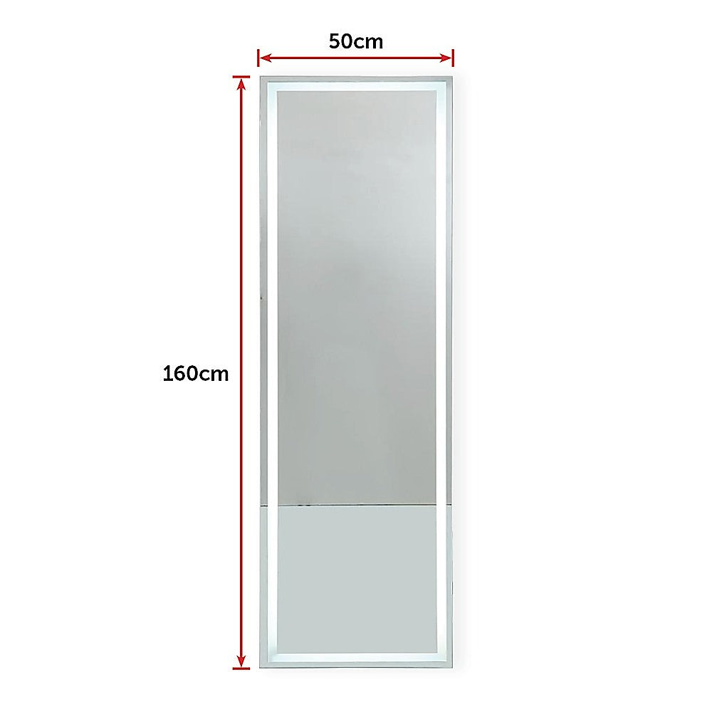Led Full Length Mirror Standing Floor Makeup Wall Light Mirror 1.6M