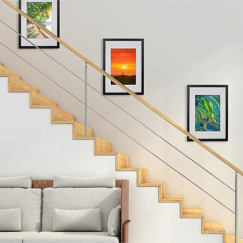 Photo Frames Collage Black A3 Picture Frame Wall Set Home Decor 3Pcs | Picture Frames