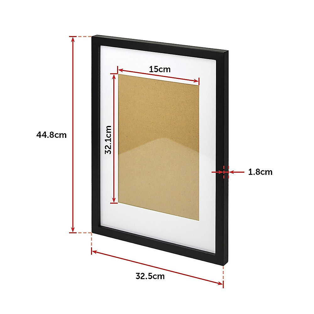 Picture Frames - Photo Frames Collage Black A3 Picture Frame Wall Set Home Decor 3Pcs