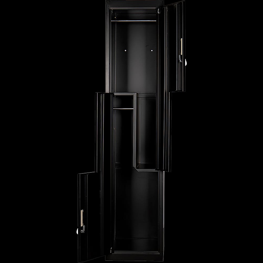 Office Storage Lockers Black Steel 180x40x45cm