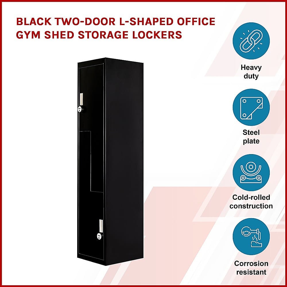 Office Storage Locker Black 180x40x45cm