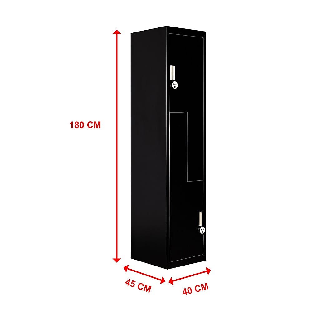 Office Storage Locker Black 180x40x45cm