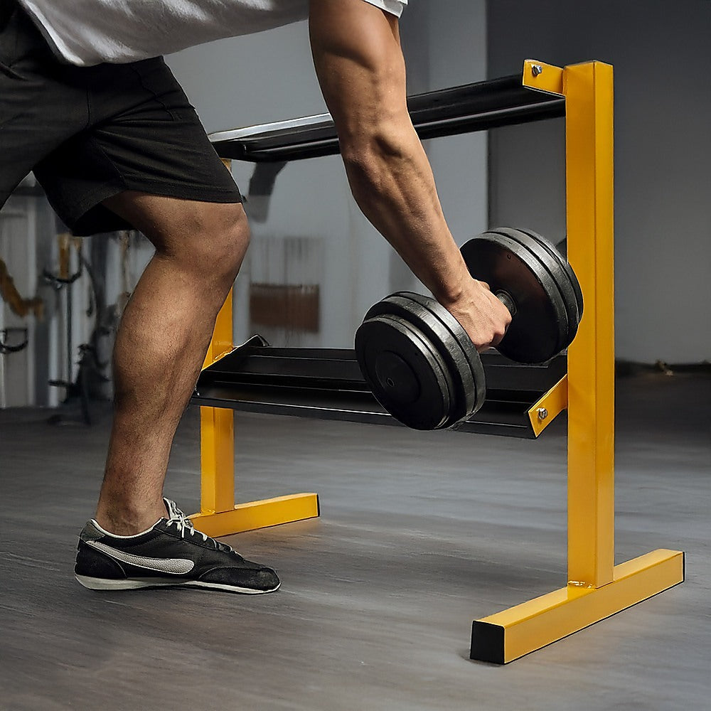 2 Tier Dumbbell Weights Storage Rack