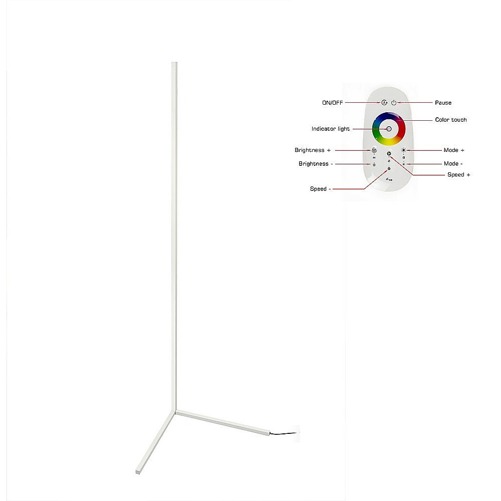 Modern - Colour Rgb - Minimalist Led Corner Floor Lamp - White - Mood Lighting
