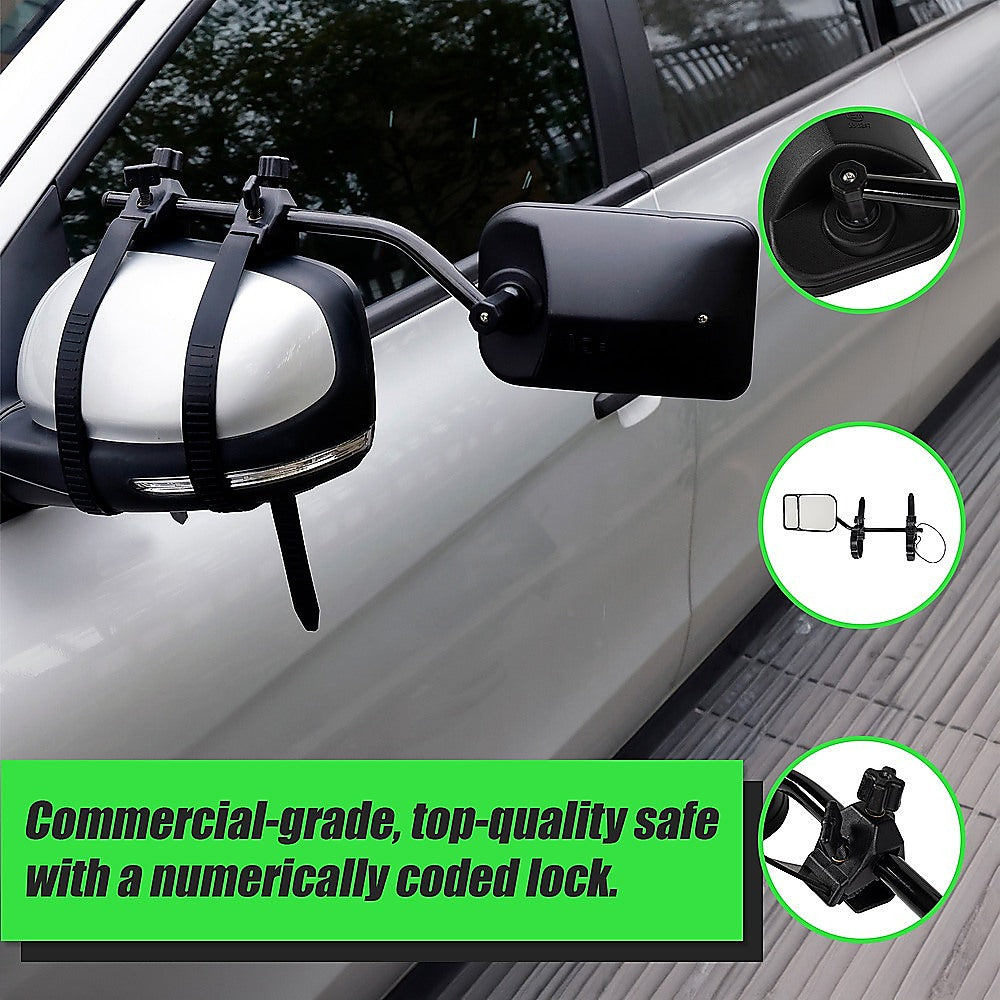Multi Fit Clip-On Towing Mirrors (2X Pair, Caravan/Trailer)