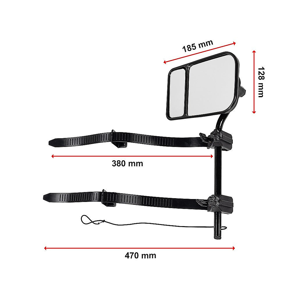 Multi Fit Clip-On Towing Mirrors (2X Pair, Caravan/Trailer)