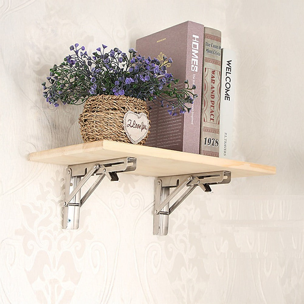 Heavy Duty Stainless Steel Folding Table Bracket (2X 10", 50Kg Load)