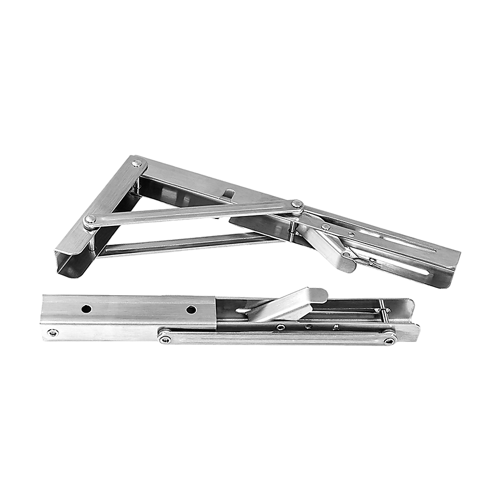 Heavy Duty Stainless Steel Folding Table Bracket (2X 10", 50Kg Load)