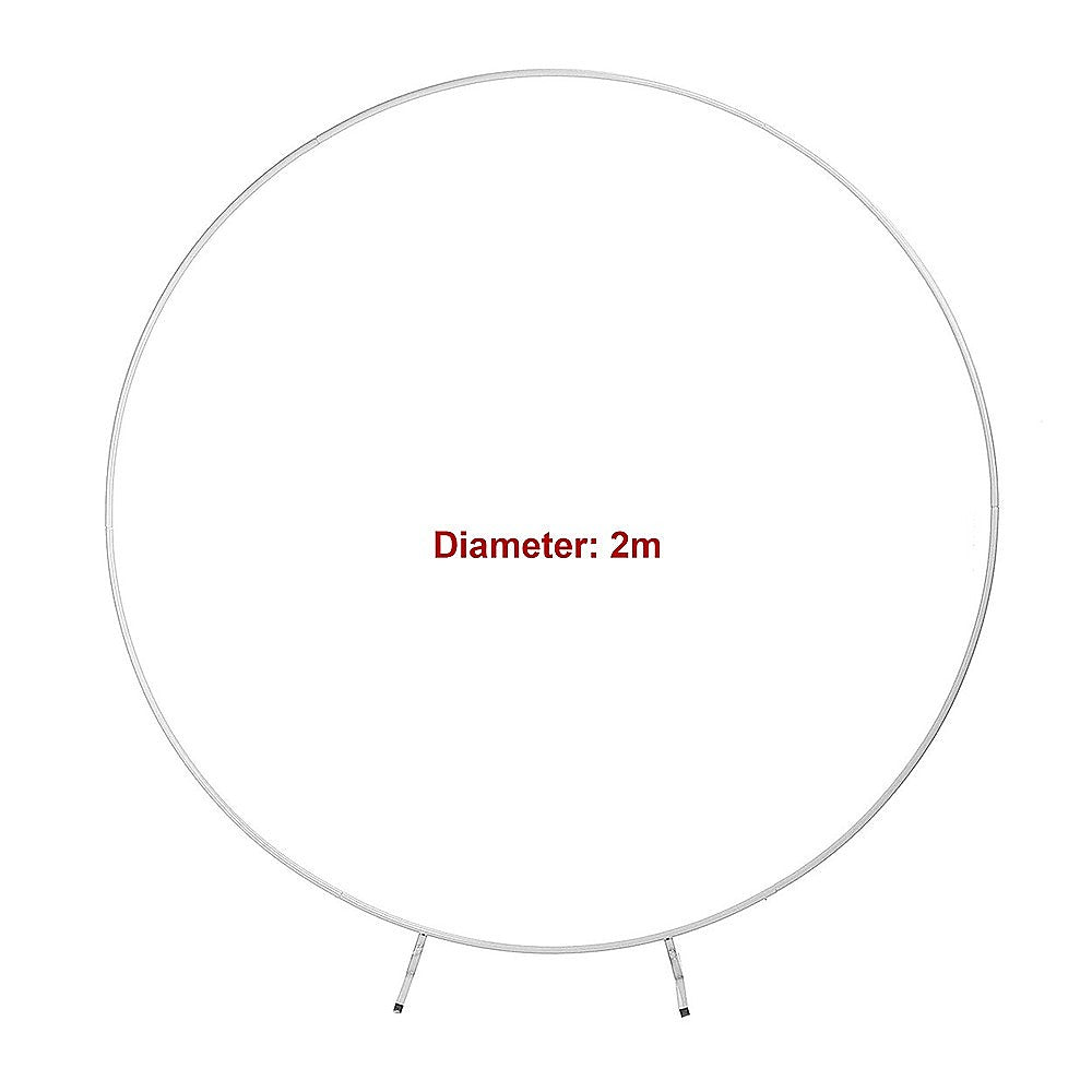 2M Wedding Hoop Round Circle Arch Backdrop Flower Display Frame