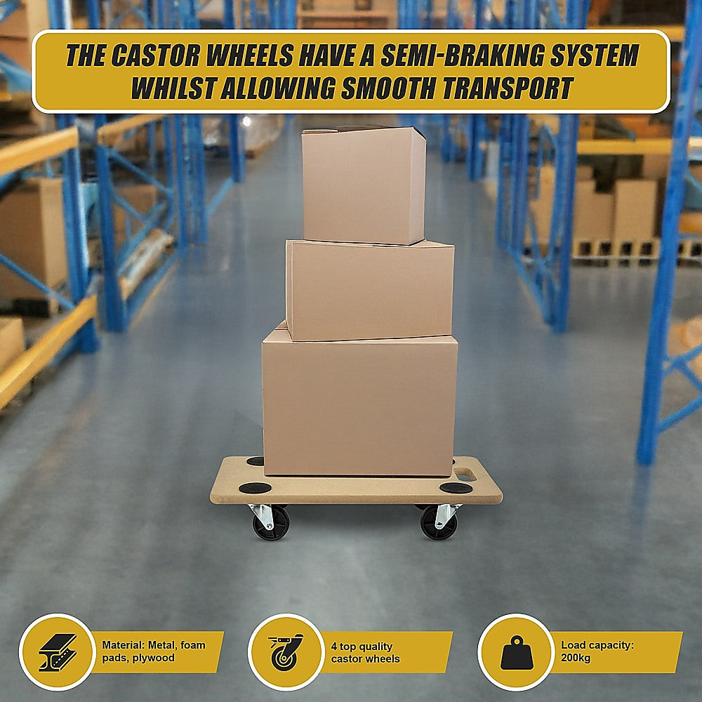 200Kg Heavy Duty Hand Dolly Furniture Trolley Cart Mover