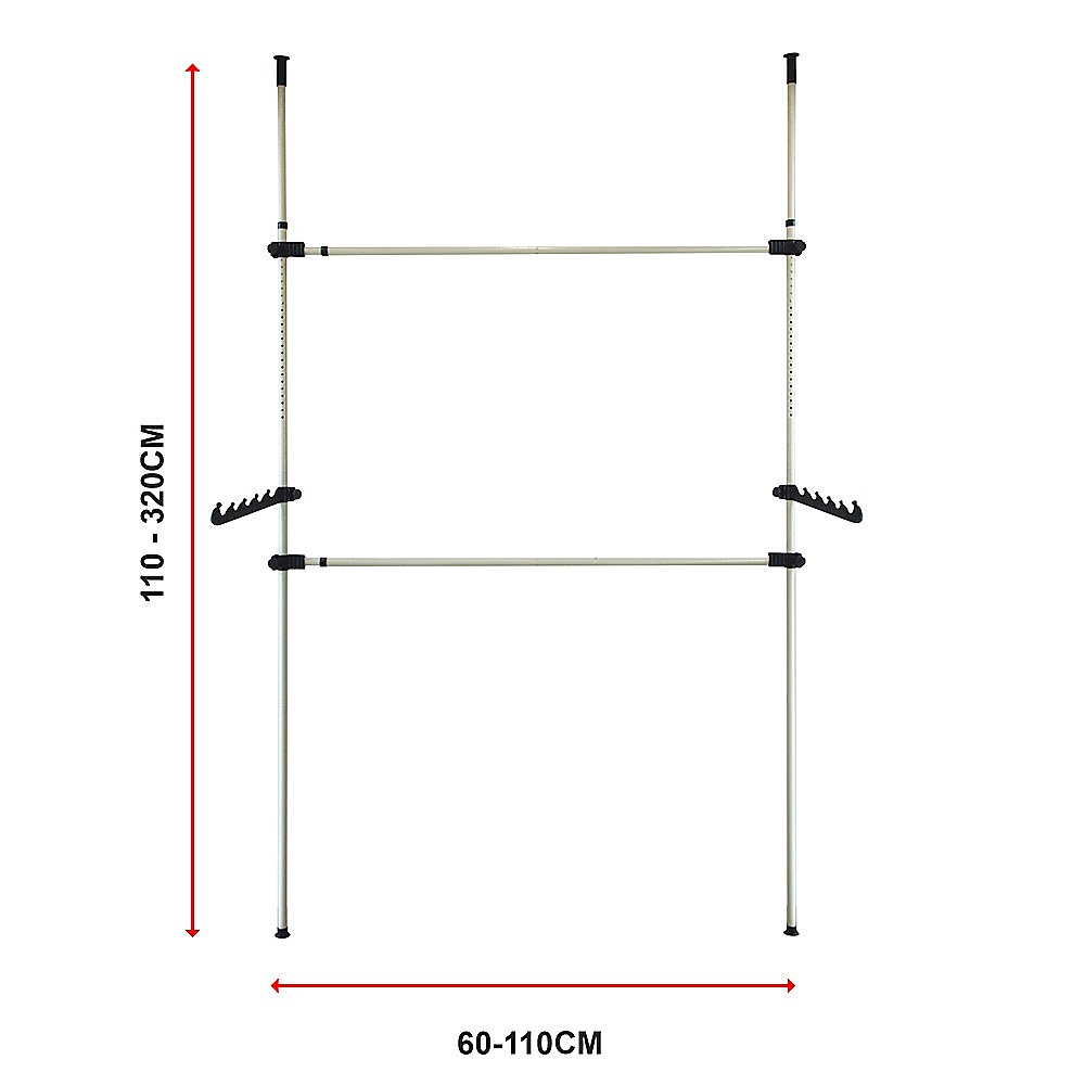 Heavy Duty Adjustable Clothes Rail Garment Display Stand