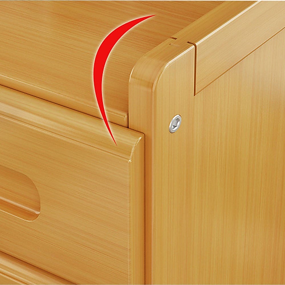 Bamboo Bedside Table Storage 42x30x40cm