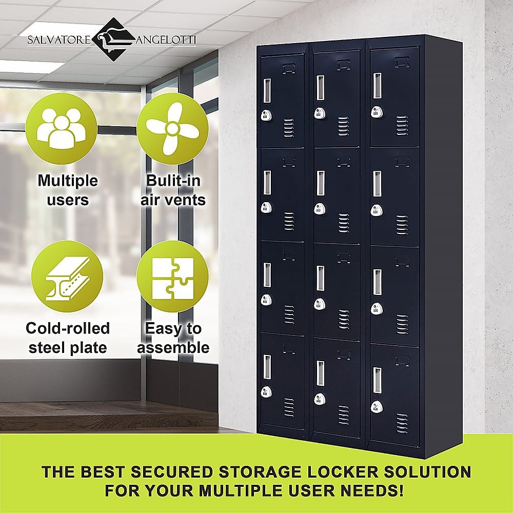 Storage Locker 12 Door Secure 3x4cm