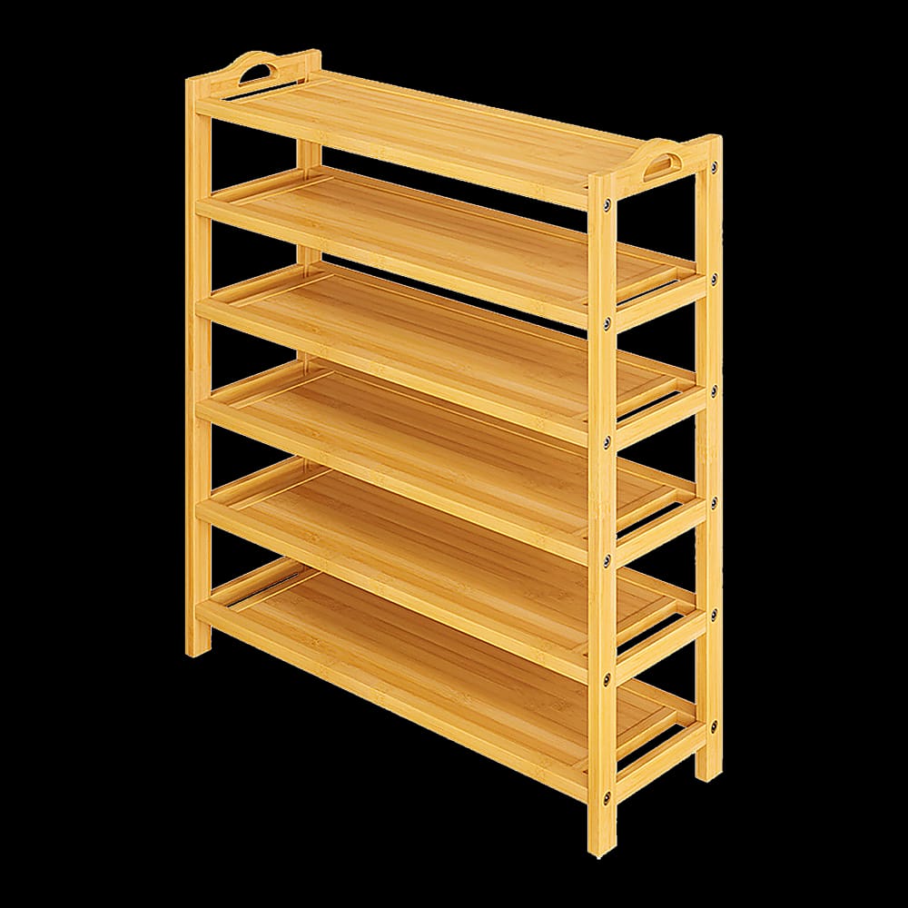 Bamboo Shoe Rack Storage 70x25x98cm