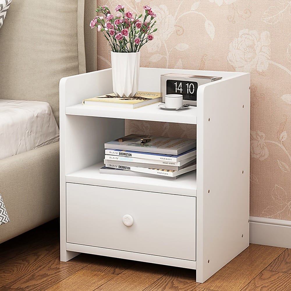 Bedside Table With Storage Drawer 36x30x45cm