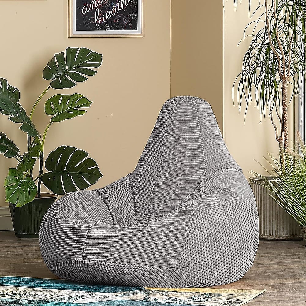 Large Grey Beanbag Chair Cover