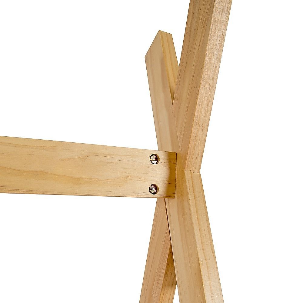 Montessori Kids Floor Bed With Wooden Frame And Toddler Tent | Wooden finish