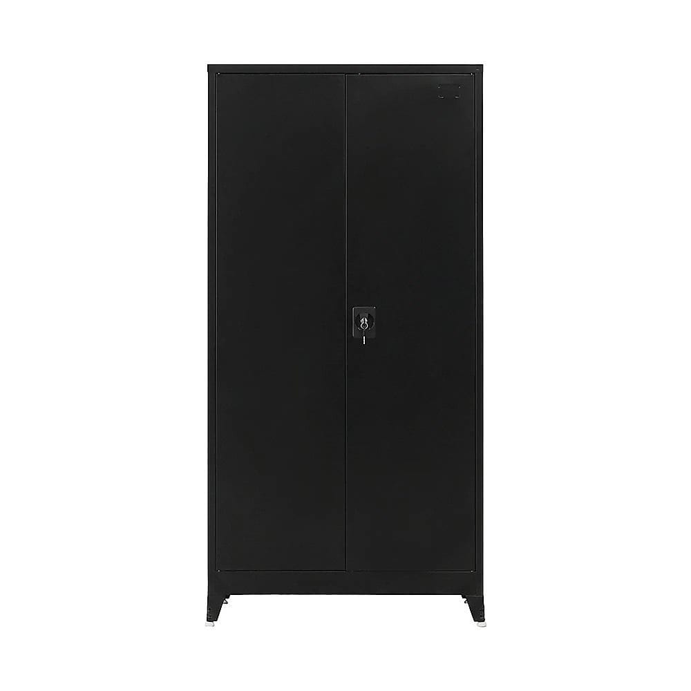 Metal Storage Cabinet Black 90x45x191cm