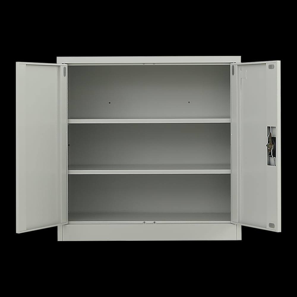 Metal Storage Cabinet Grey 90x45x90cm