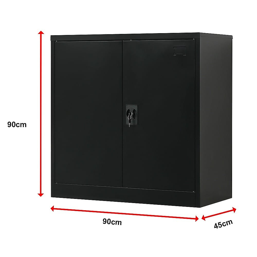 Metal Storage Cabinet Shelf 90x45x90cm