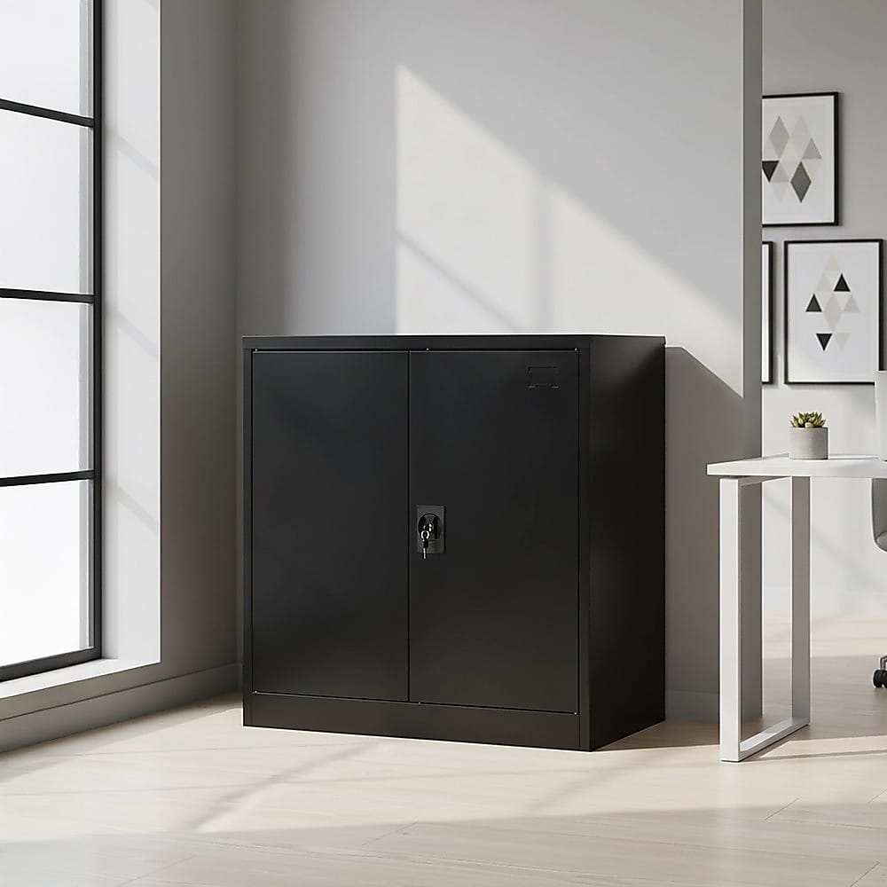Metal Storage Cabinet Shelf 90x45x90cm