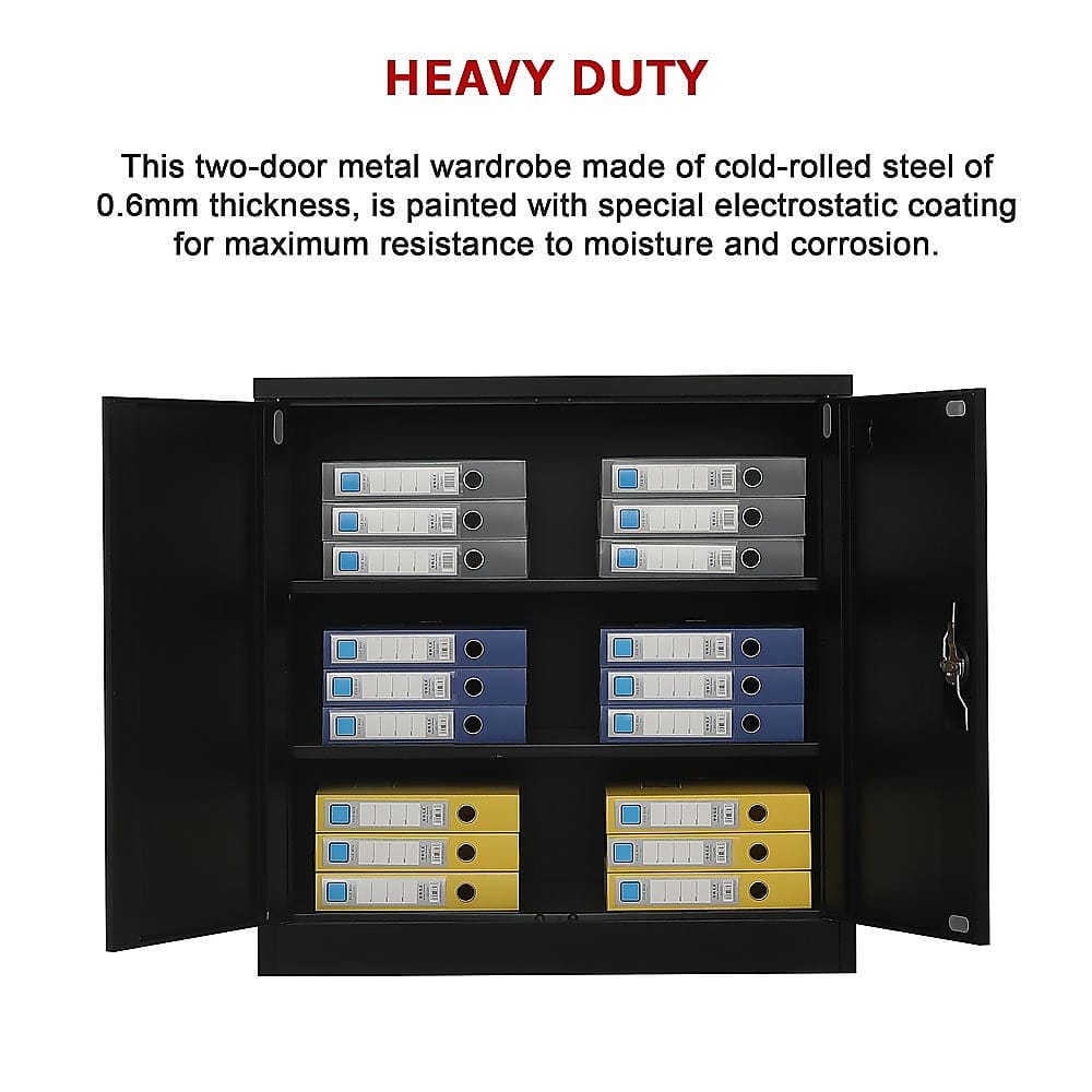Metal Storage Cabinet Shelf 90x45x90cm