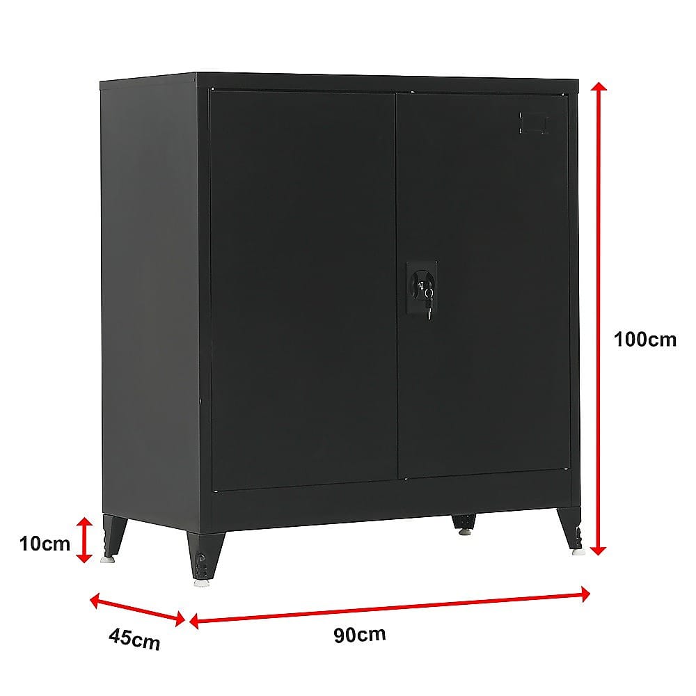 Metal Storage Cabinet Shelf 90x45x100cm