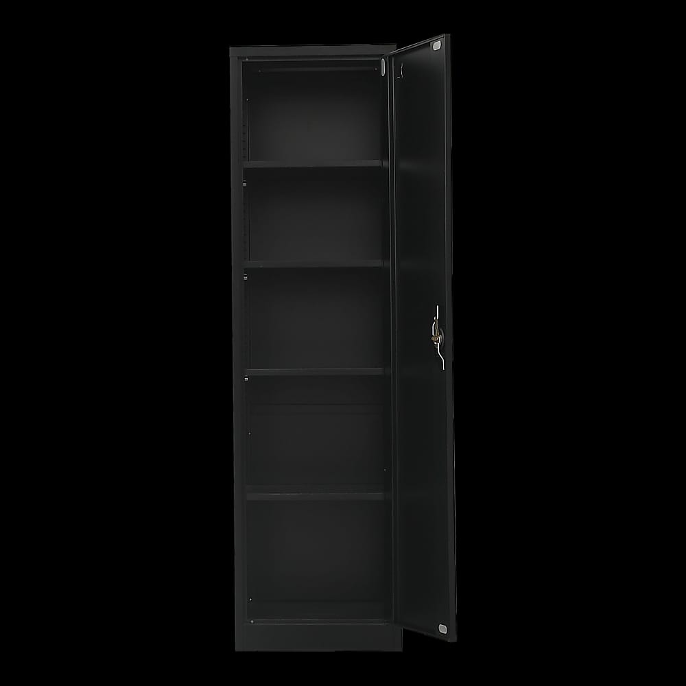 Tall Metal Storage Cabinet Black 50x45x181cm