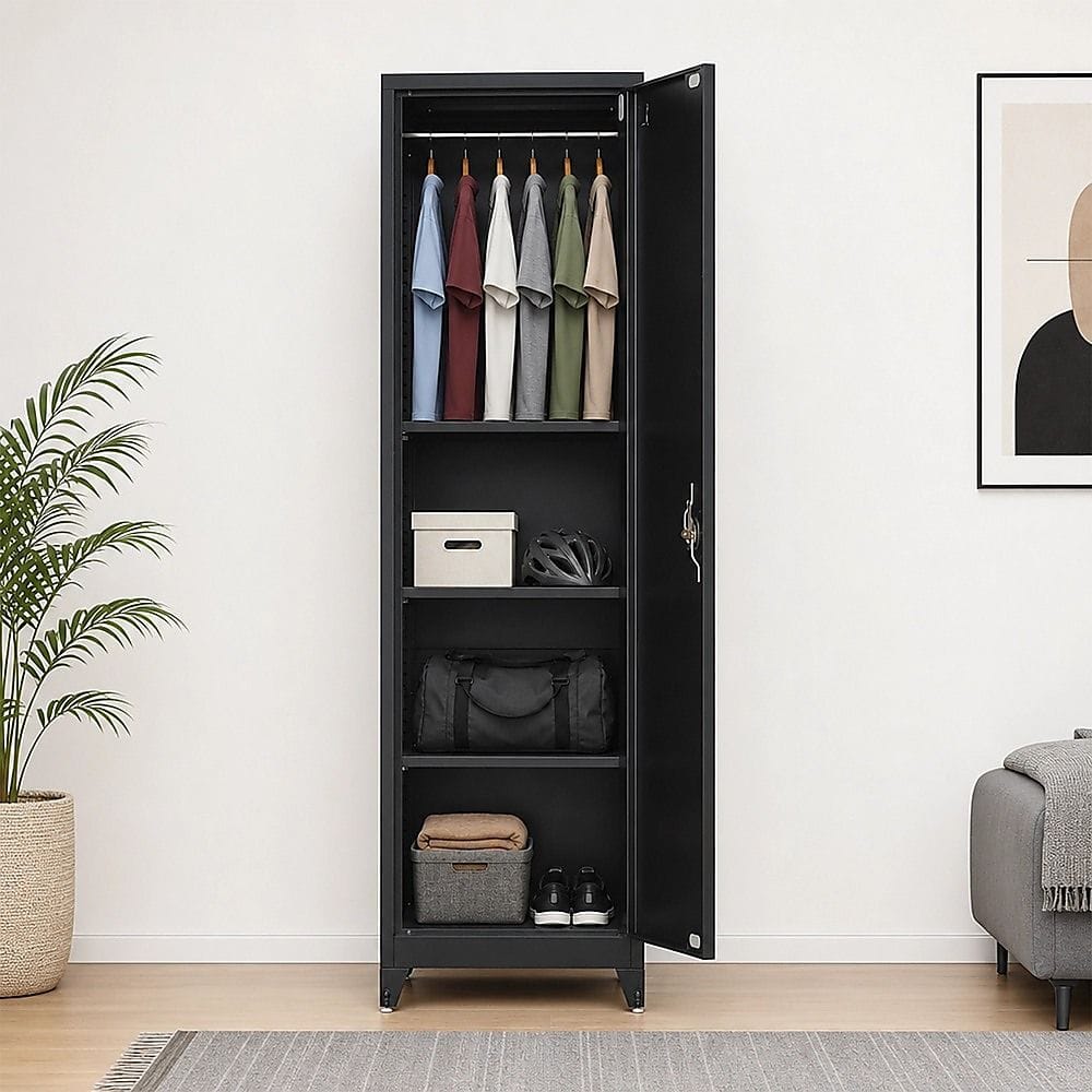 Tall Metal Storage Cabinet Shelf 50x45x191cm